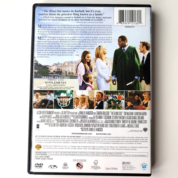 2/$15 The Blind Side DVD Sandra Bullock Tim McGraw - Picture 2 of 4